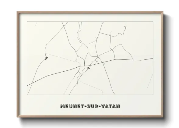 Une affiche de carte sur Meunet-sur-Vatan