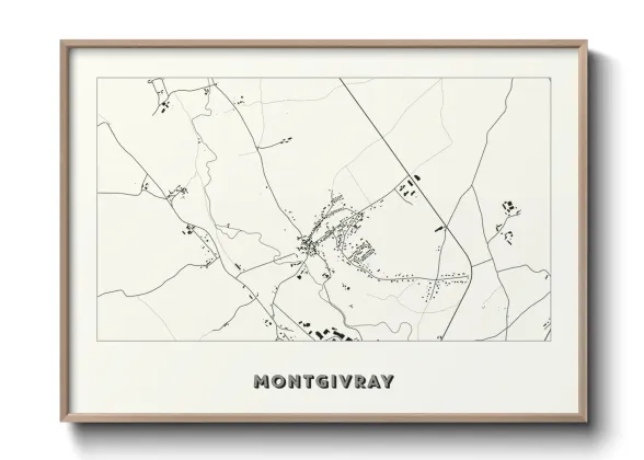 Une affiche de carte sur Montgivray