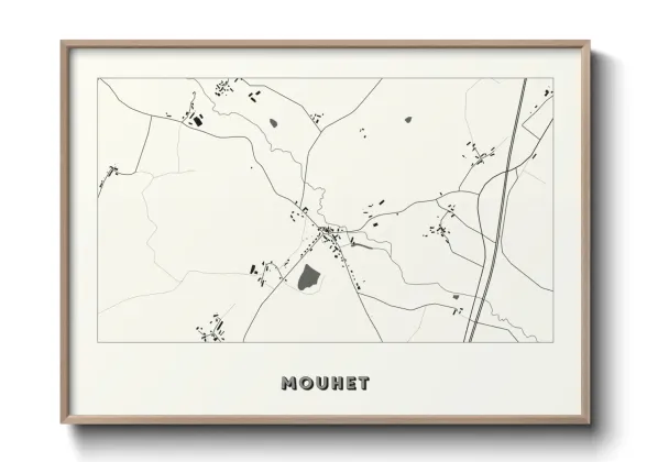 Une affiche de carte sur Mouhet