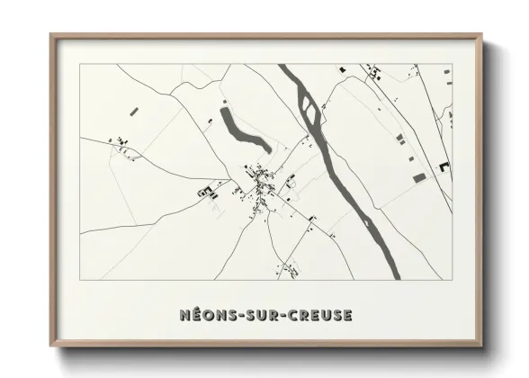 Une affiche de carte sur Néons-sur-Creuse