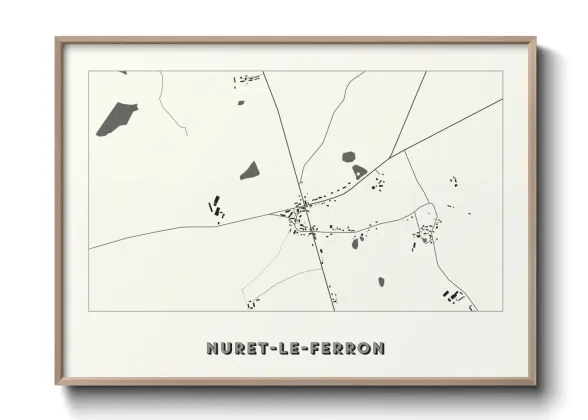 Une affiche de carte sur Nuret-le-Ferron