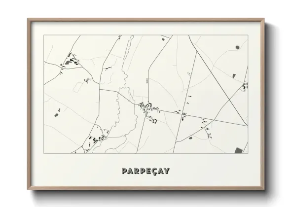 Une affiche de carte sur Parpeçay