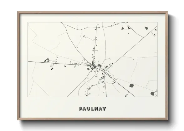 Une affiche de carte sur Paulnay