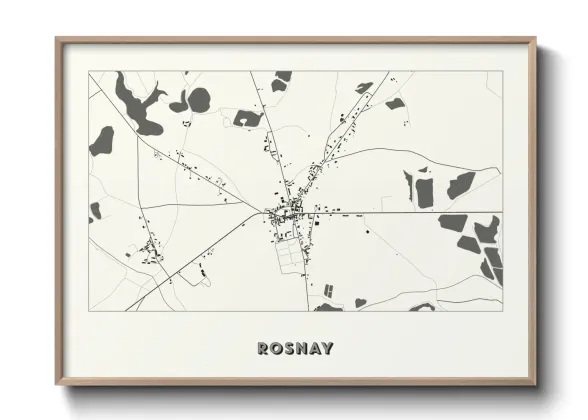 Une affiche de carte sur Rosnay