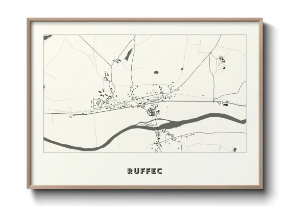 Une affiche de carte sur Ruffec
