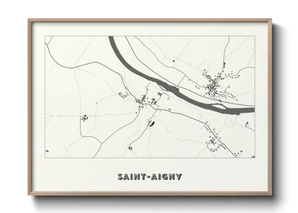 Une affiche de carte sur Saint-Aigny