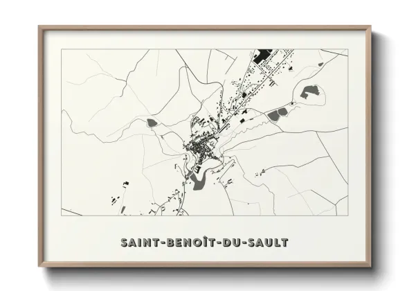 Une affiche de carte sur Saint-Benoît-du-Sault