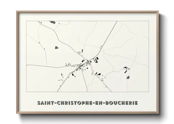 Une affiche de carte sur Saint-Christophe-en-Boucherie