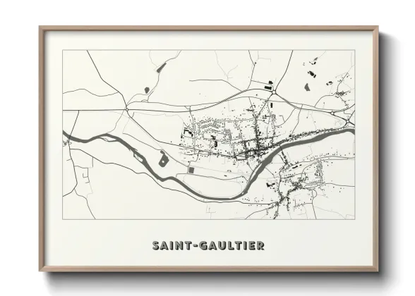 Une affiche de carte sur Saint-Gaultier