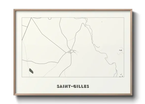 Une affiche de carte sur Saint-Gilles