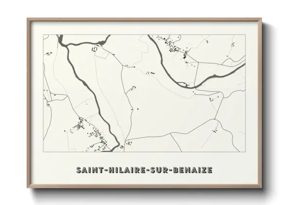 Une affiche de carte sur Saint-Hilaire-sur-Benaize
