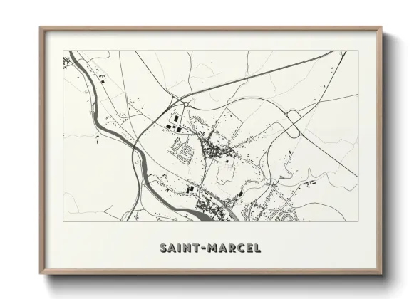 Une affiche de carte sur Saint-Marcel