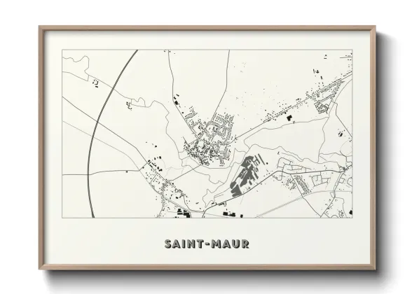 Une affiche de carte sur Saint-Maur