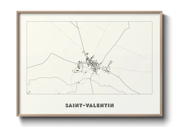 Une affiche de carte sur Saint-Valentin