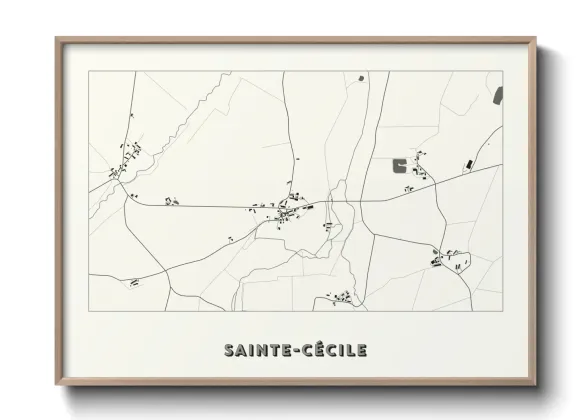 Une affiche de carte sur Sainte-Cécile