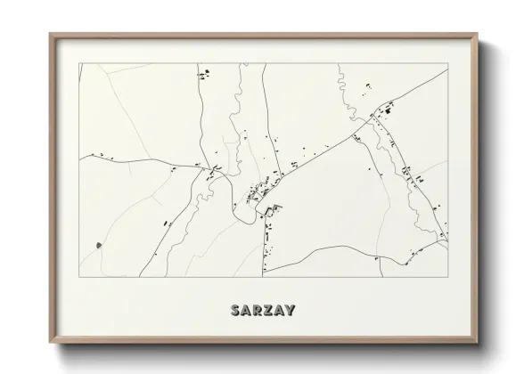 Une affiche de carte sur Sarzay