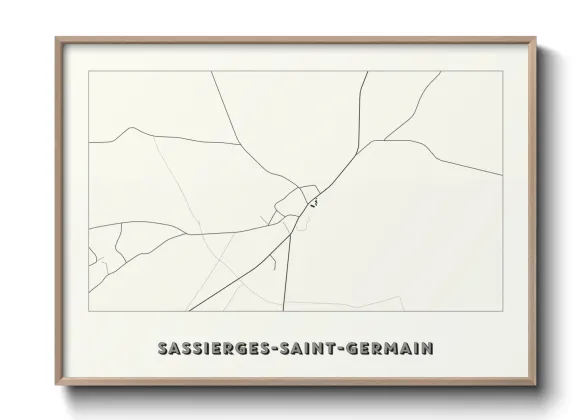 Une affiche de carte sur Sassierges-Saint-Germain