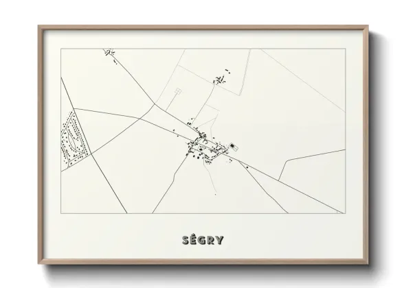 Une affiche de carte sur Ségry