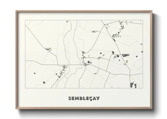 Une affiche de carte sur Sembleçay