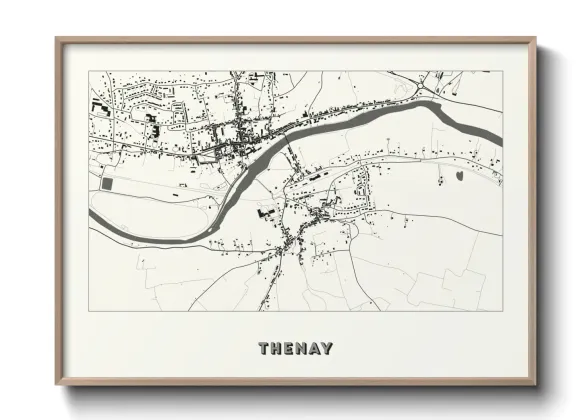 Une affiche de carte sur Thenay