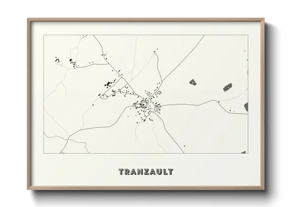 Une affiche de carte sur Tranzault