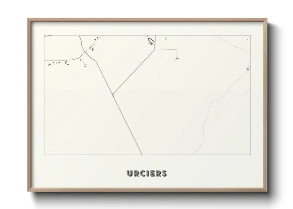 Une affiche de carte sur Urciers