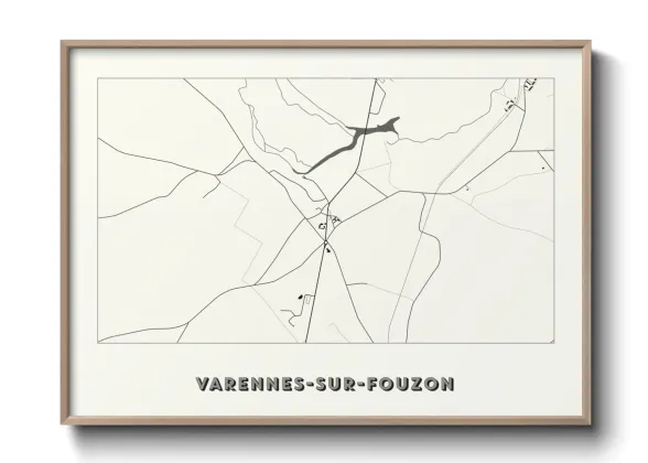 Une affiche de carte sur Varennes-sur-Fouzon