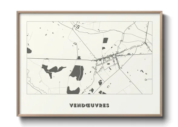 Une affiche de carte sur Vendœuvres