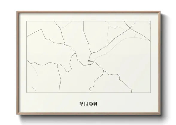 Une affiche de carte sur Vijon