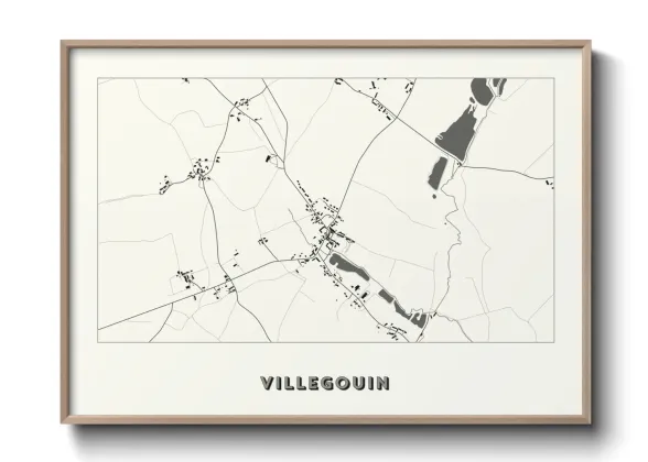 Une affiche de carte sur Villegouin