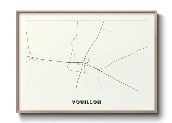 Une affiche de carte sur Vouillon