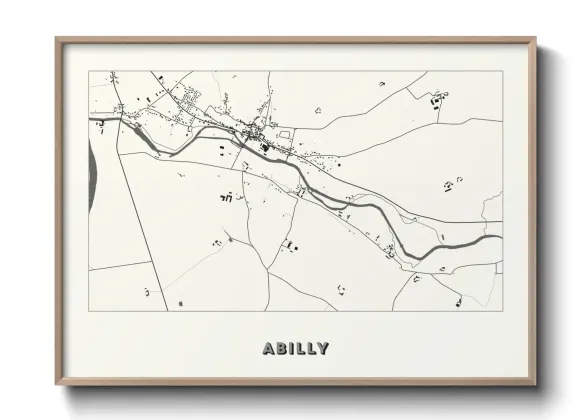 Une affiche de carte sur Abilly