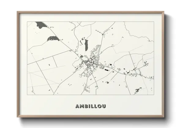 Une affiche de carte sur Ambillou