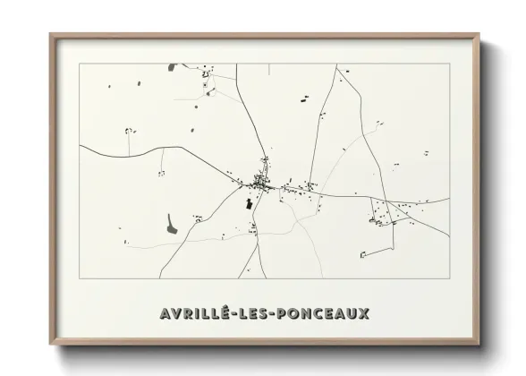 Une affiche de carte sur Avrillé-les-Ponceaux