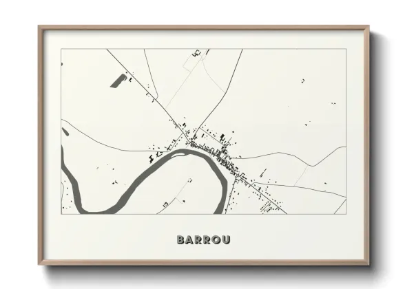 Une affiche de carte sur Barrou