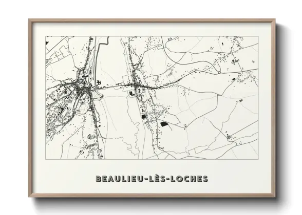 Une affiche de carte sur Beaulieu-lès-Loches