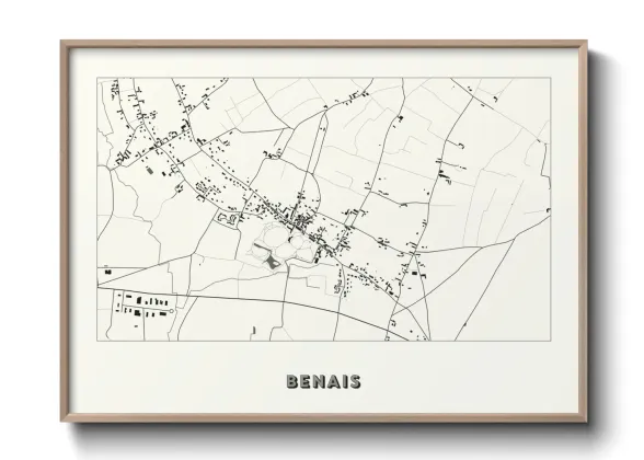 Une affiche de carte sur Benais