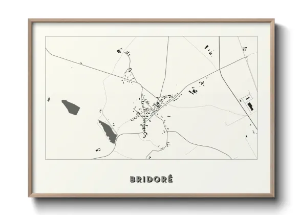 Une affiche de carte sur Bridoré