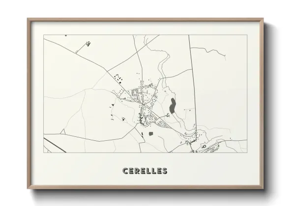 Une affiche de carte sur Cerelles
