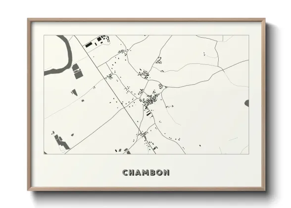 Une affiche de carte sur Chambon
