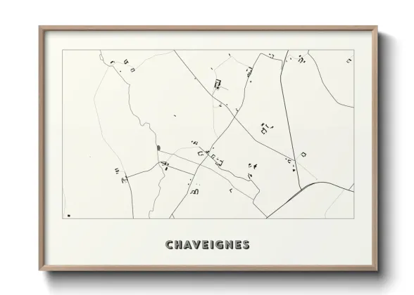 Une affiche de carte sur Chaveignes