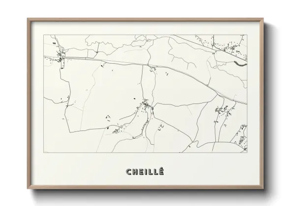 Une affiche de carte sur Cheillé