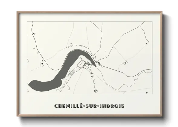 Une affiche de carte sur Chemillé-sur-Indrois