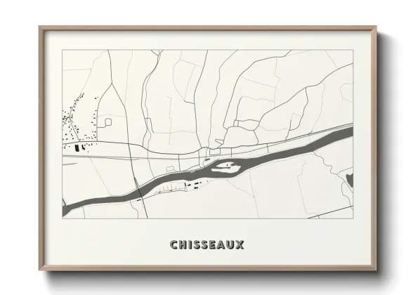 Une affiche de carte sur Chisseaux