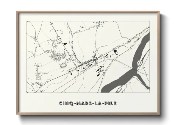 Une affiche de carte sur Cinq-Mars-la-Pile