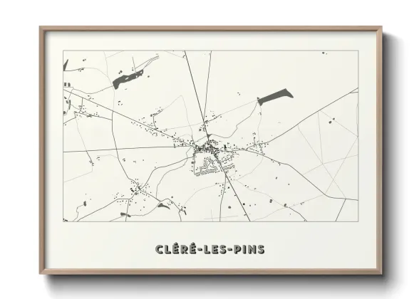 Une affiche de carte sur Cléré-les-Pins