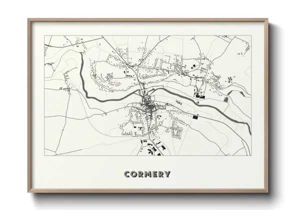 Une affiche de carte sur Cormery
