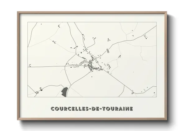 Une affiche de carte sur Courcelles-de-Touraine
