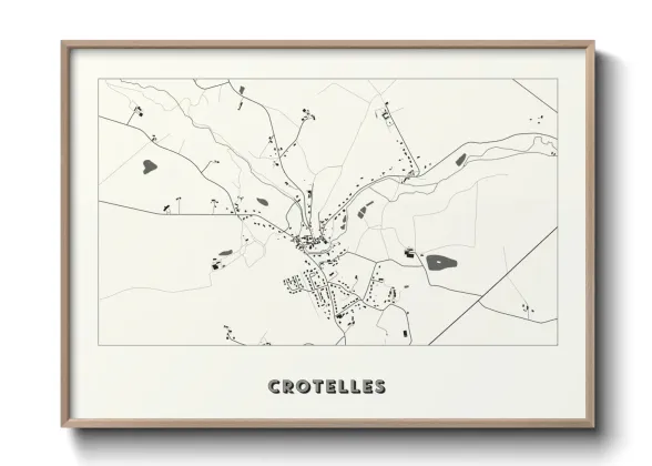 Une affiche de carte sur Crotelles