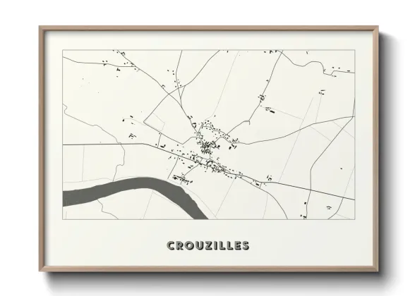 Une affiche de carte sur Crouzilles
